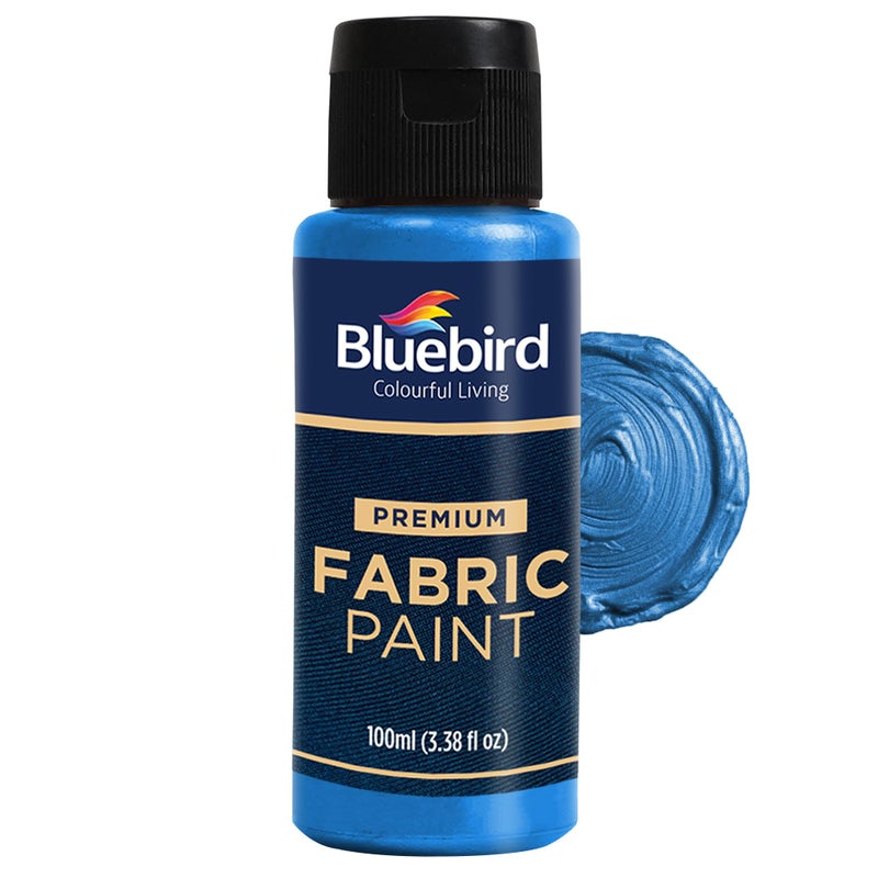 BLUEBIRD Fabric Paint, Midnight Blue, 3.4 Fl Oz, Permanent Fabric Paints for Clothes, Furniture Upholstery - Image 1
